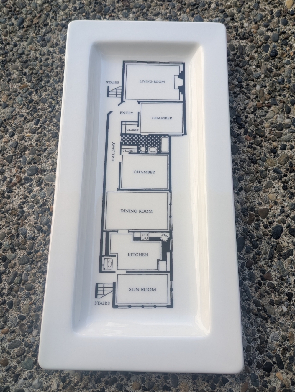 Fishs Eddy New York Railroad Apartment Layout Ceramic Tray